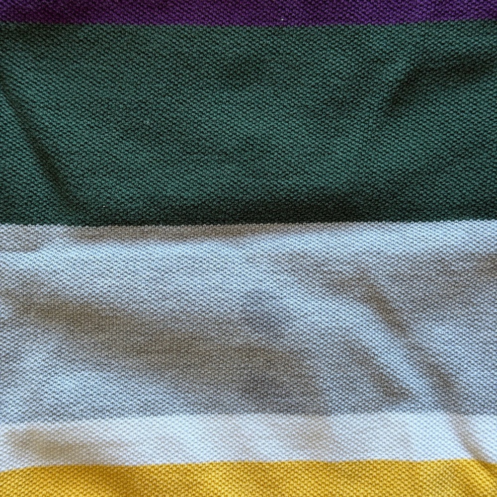 Chaps Green, Yellow, and Purple Striped Polo - Picture 7 of 8